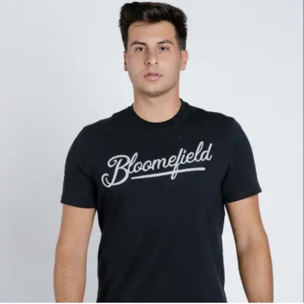 Men’s Bloomefield Jeans Co T-Shirt Black‎ w/ white Logo Size Medium - Picture 5 of 5